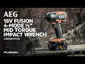 Aeg 18v fusion 4 mode  midtorque impact wrench a18fiwmtf120 in action