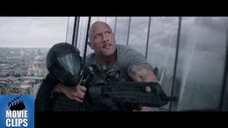 Hobbs \& Shaw (2019) | Fights while descending on skyscrapers | Movie Clips