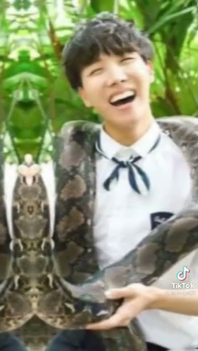 Hoseok once said: I hate snakeu 😂😂😂 Jhope being scared with snake 😩😩😩😩😂🌠❤️💜