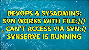 DevOps & SysAdmins: SVN works with file:/// , can