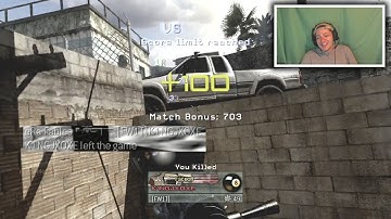 HE BACKED OUT ON MY TRICKSHOT!! - MW2 Modded Trickshotting