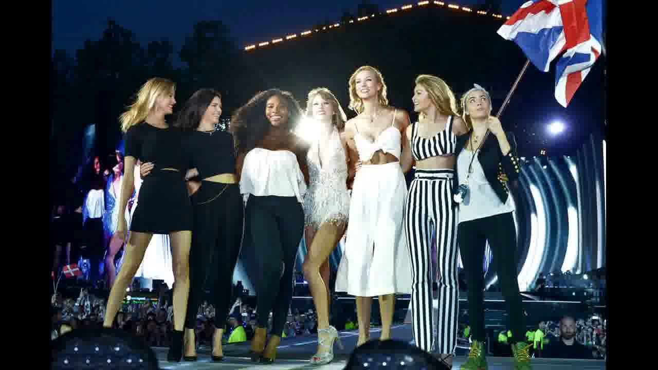 Taylor Swift Stuns on Stage With Kendall Jenner and Their Famous BFFs
