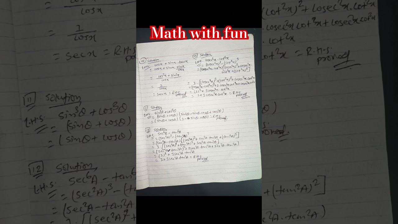Class 8. opt math trigonometry solution