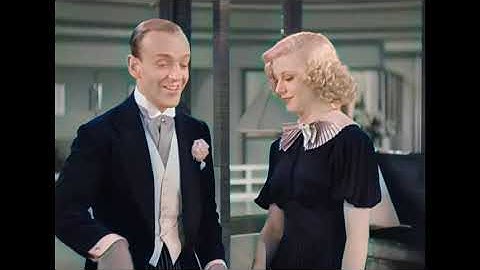Ginger Rogers & Fred Astaire Swing Time 1936 colorized remastered 4k