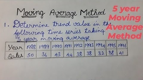 5 Year moving average method || Time series || B.com 3 semester statistics #Mean #statistics