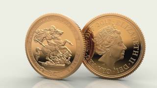The gold Sovereign coin 2017