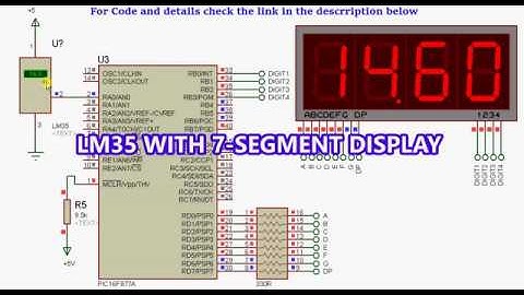 (Demo) LM35 temperature sensor with 7 segment display using pic microcontroller