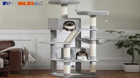 A must-have product! Large Cat Tree Tall Cat Tower for Indoor Cats Multi-Level Plush Cat Condo wit