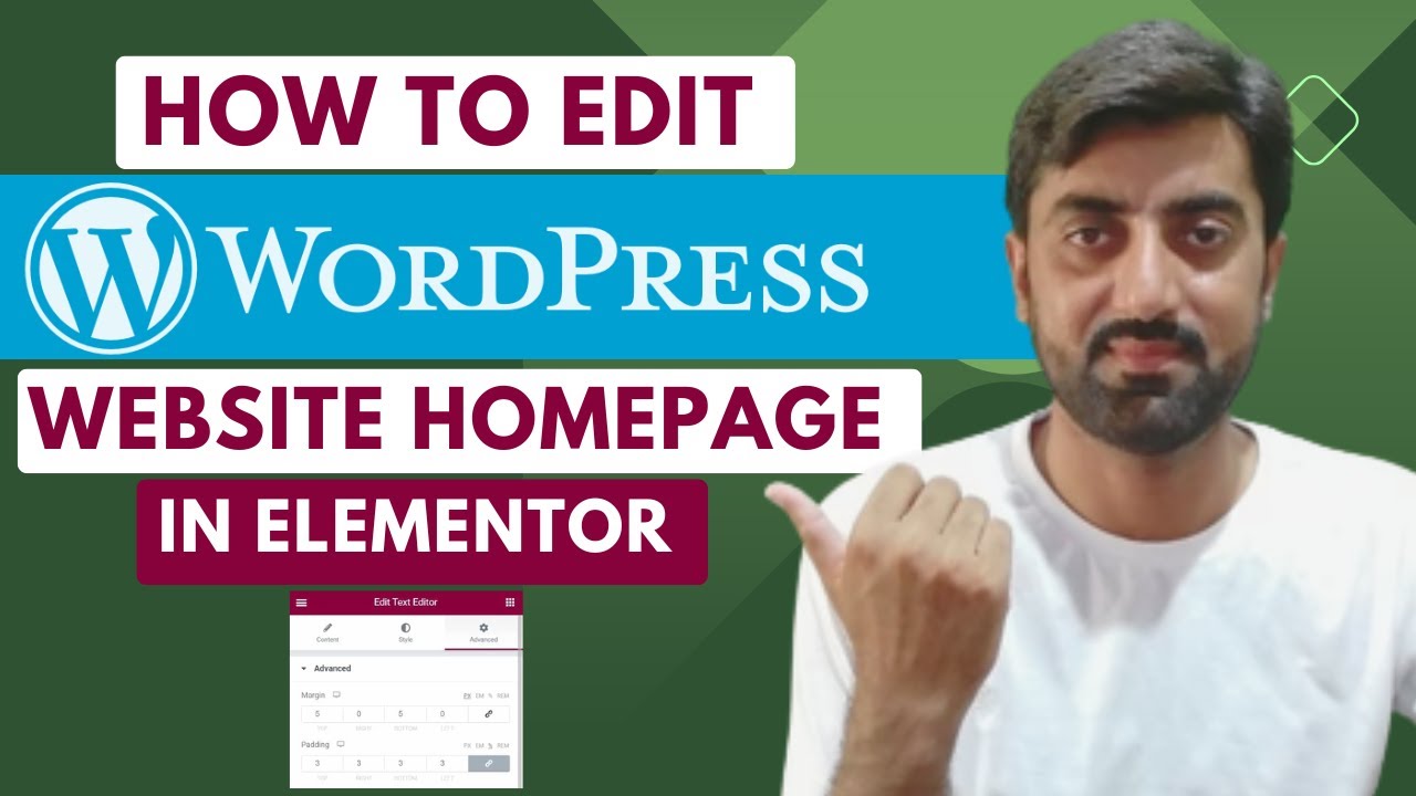 How to Edit Wordpress Website Homepage in Elementor - YouTube