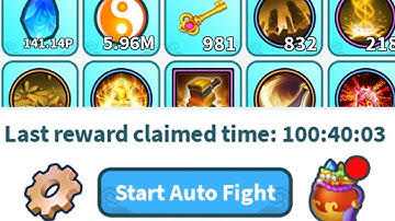 100 hours of auto fight rewards claimed | weapon fighting simulator