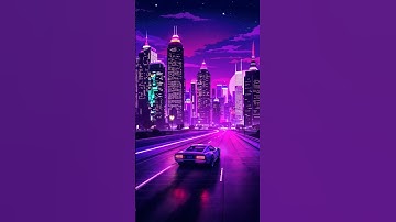 "80s Synthwave City Night Drive Animation – Retro Futuristic Neon Vibes"