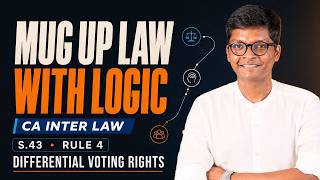 How to MUG UP Anything in law with LOGIC - CA Inter Law - S.43 Rule 4 - Differential Voting Rights