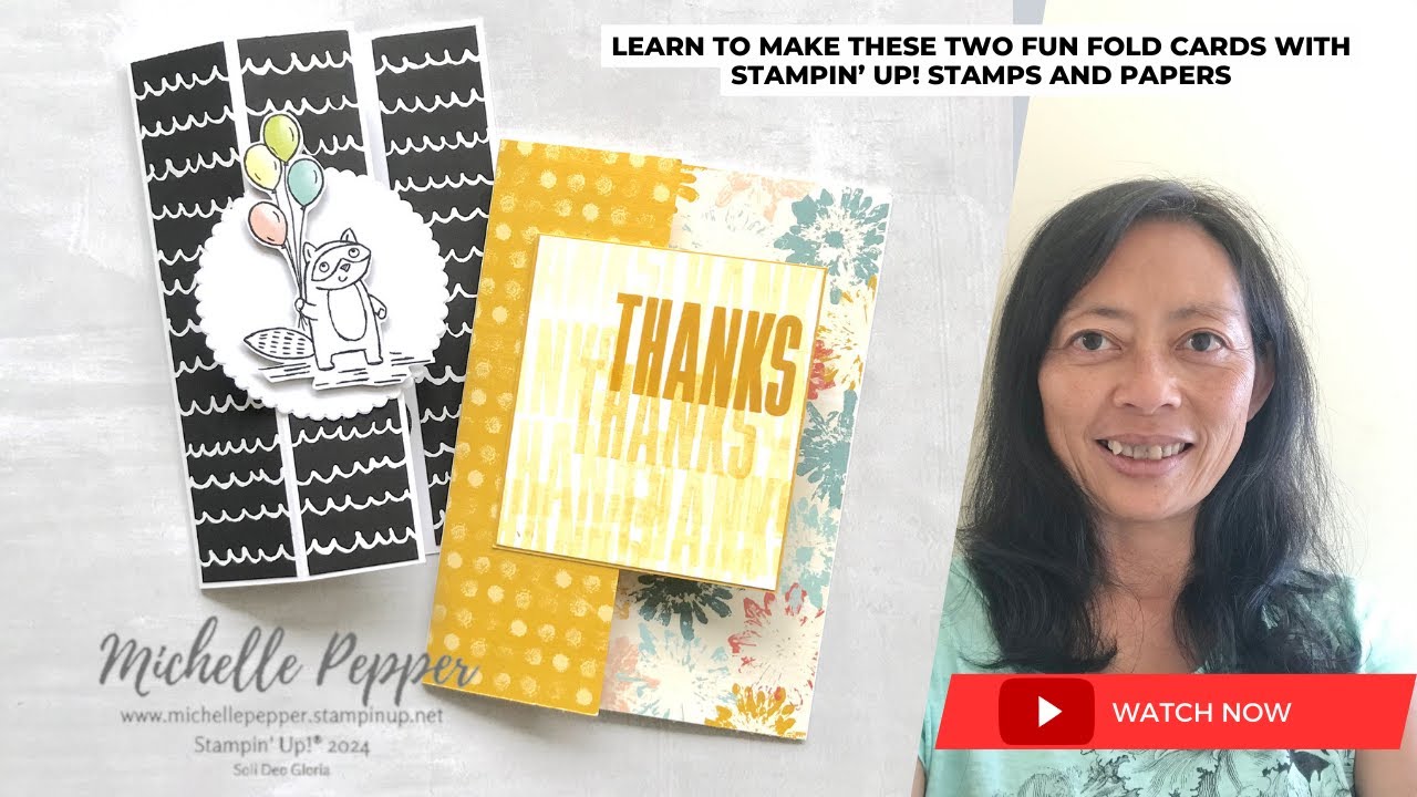 Fun Fold Cards with Stampin' Up!® Papers and Stamps - YouTube