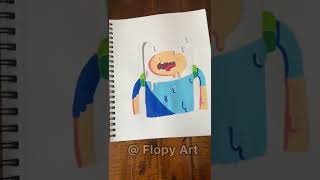 Drawing Finn From Adventure Time Drip Effect