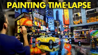 Times Square, NYC (Time-lapse Oil Painting) by ehullquist 7,325 views 10 years ago 6 minutes, 12 seconds
