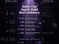 5 Habits That Quietly Build Real Confidence #overcomeoverthinking #love #nooverthinking #innerlife