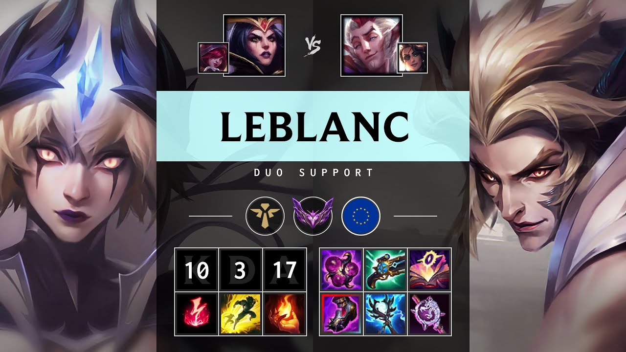 LeBlanc Support vs Rakan: Dominating - EUW Master Patch 25.S1.1