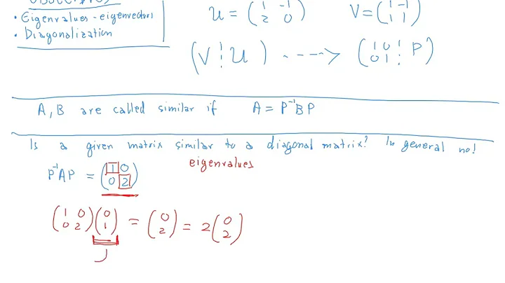 Linear Algebra Live - Lecture 11: Eigenvalues - Eigenvectors - Diagonalization