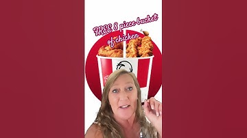 FREE 8 piece bucket of chicken 🍗 at KFC! #extremecouponing #free #freefood #chicken #yummy