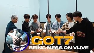 GOT7 being mess on vlive 2020 (cake smashed)