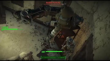 Fallout 4: Amazing Vats Slash Against Enemy in Power Armor