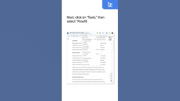 The proofread tool in Google Docs can help review your document and make suggestions for edits! 📑
