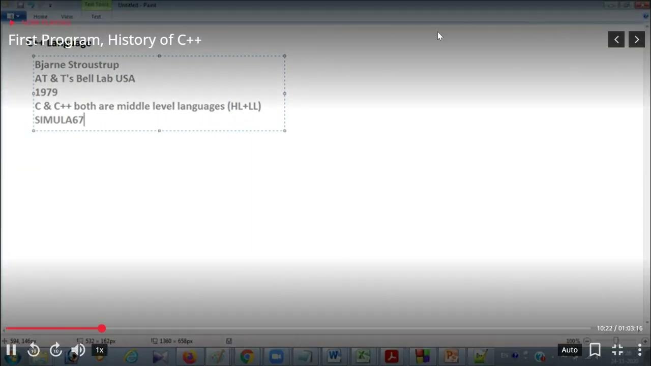 #1 First Program , History of C++ - YouTube