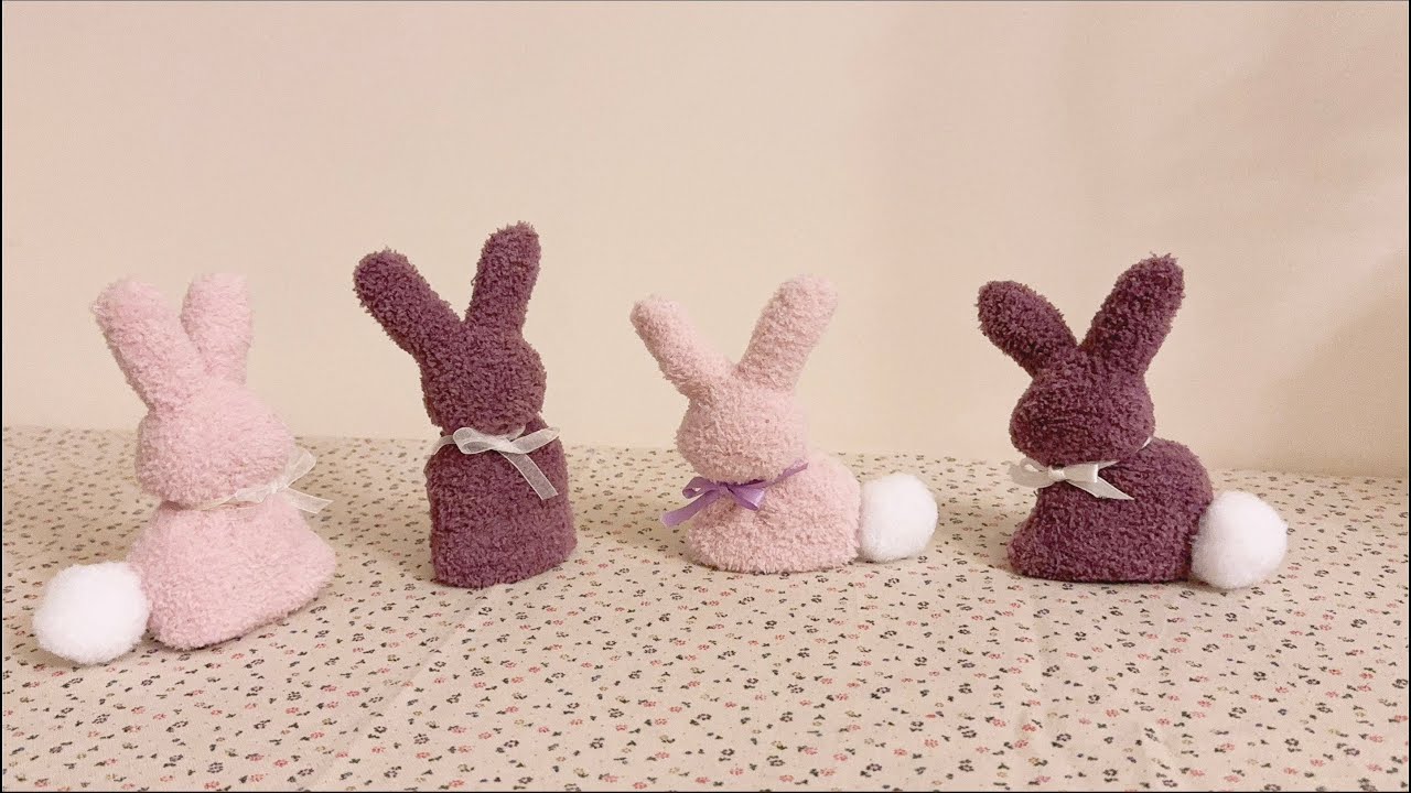 Cute No Sew Glove Bunnies DONE in 3 min. YouTube
