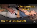 chiropractic teen Model for the first time ASMR کایروپراکتیک صدای درمان کردرد و دیسک و سیاتیک و گردن