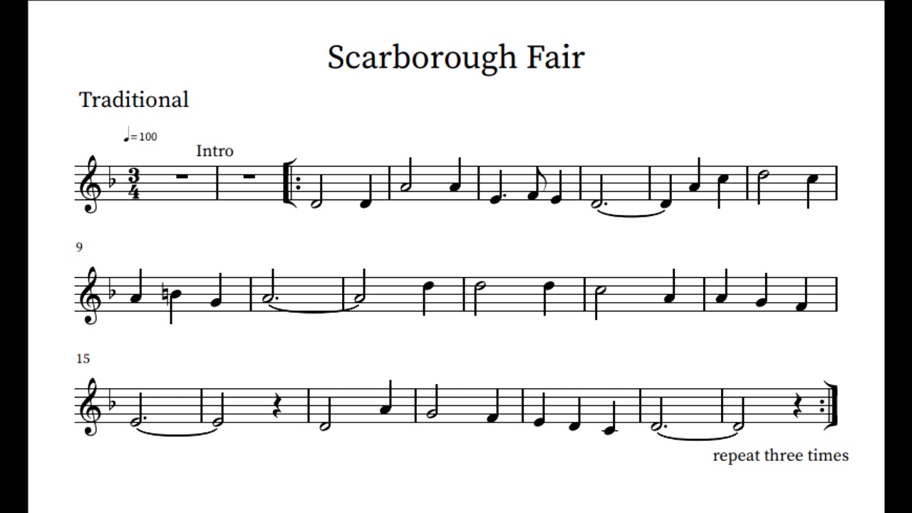 Scarborough Fair Sheet music for Violin (Solo)