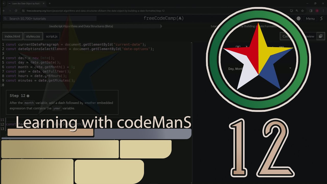 Learn the Date Object by Building a Date Formatter - Step 12 ...