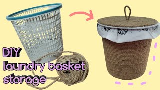 Diy Home Decor Part8 Diy Keranjang Kain Kotor Vintage How To Make Laundry Basket Storage