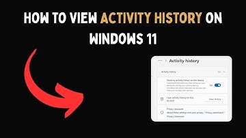 How to View Activity History on Windows 11