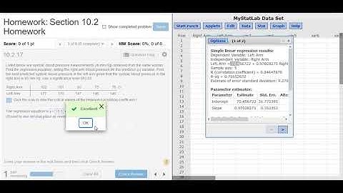 Least Squares Regression Line and Prediction when r is NOT significant StatCrunch Example