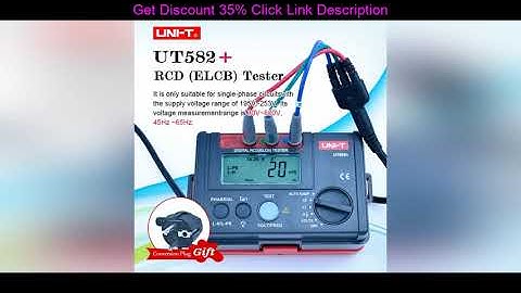 Deal UNI-T UT582+ Digital RCD (ELCB) Tester; Leakage Switch Tester / AUTO RAMP Test / Voltage and F