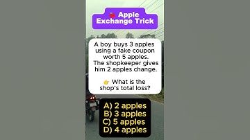 Fake Coupon for Apples 🍎 | Shop’s Loss Puzzle | Logic Quiz | IQVistaX #iqvistax #brainteaser #riddle
