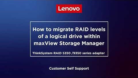How to migrate RAID levels of a logical drive within maxView Storage Manager