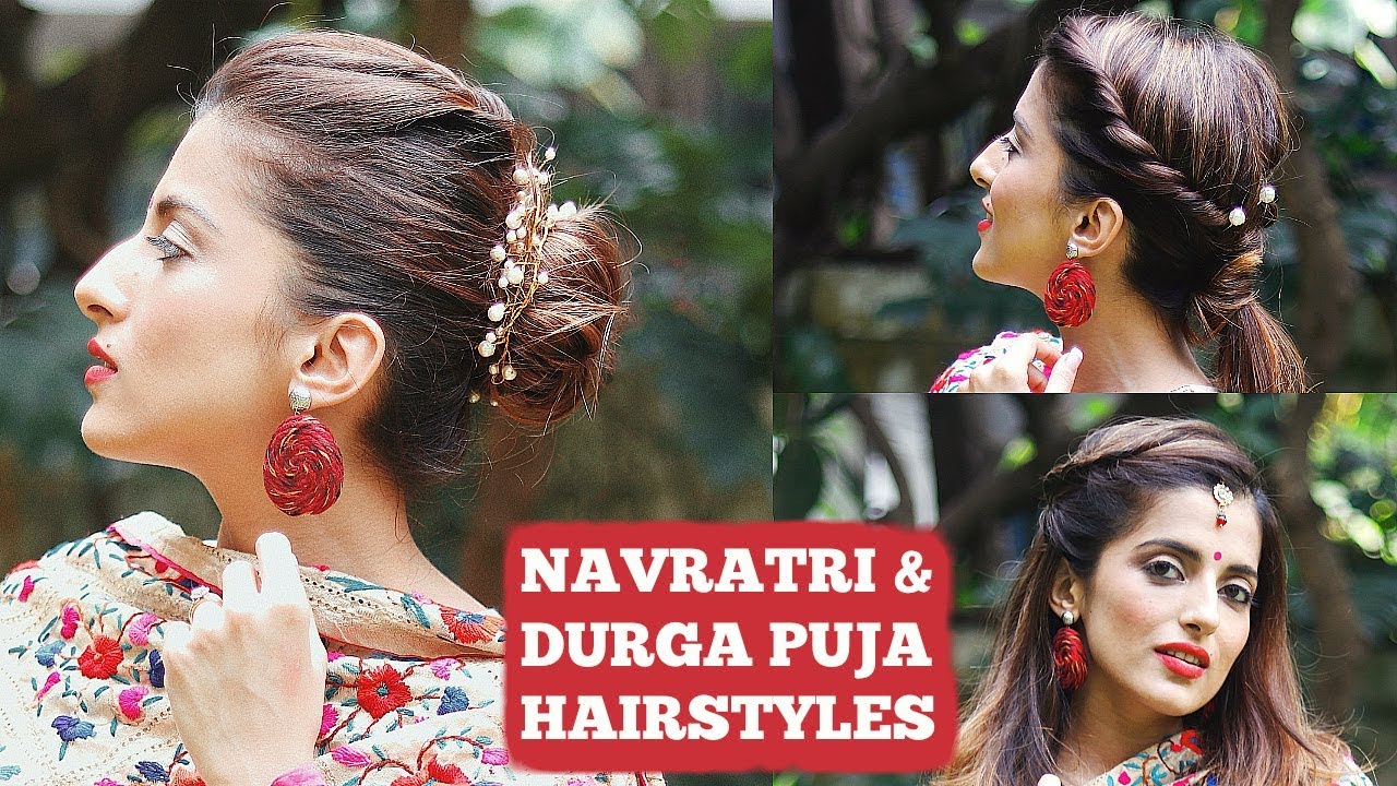 Easy and creative Navratri hairstyles for you to slay! | Hair up styles, Hair  styles, Super easy hairstyles