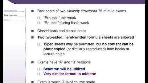 IEE 475: Lecture M (2019-12-03) - Final Exam Review [slides with audio overlay]