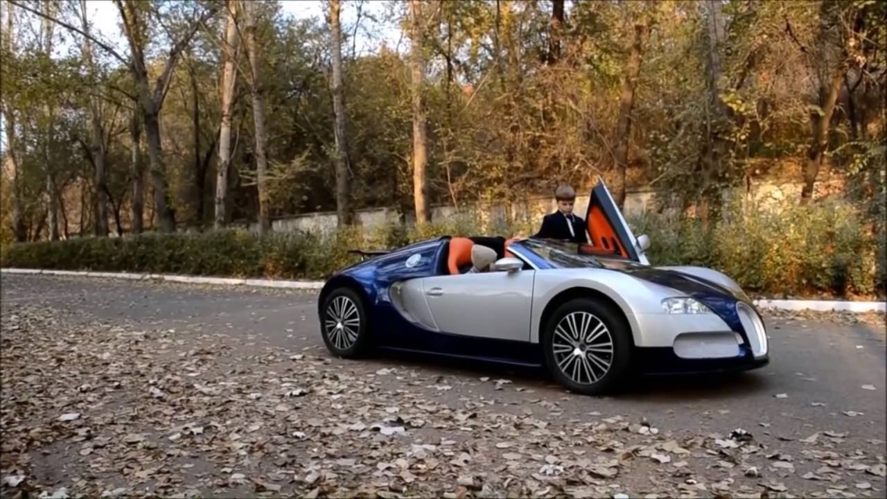 kids driving bugatti - YouTube