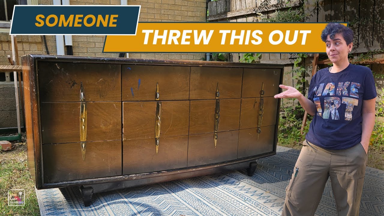 I Found a Kent Coffey MCM Dresser in the Trash | Mid Century Modern Rescue  & Refinish