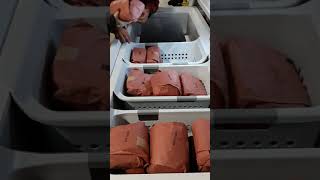 Loading the new deep freezer with beef! #shorts experiment