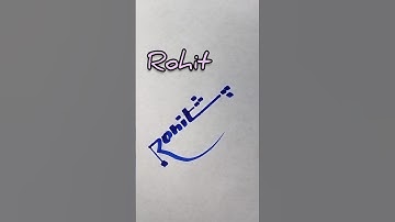 How to write #Rohit Name for Calligraphy Style #shorts