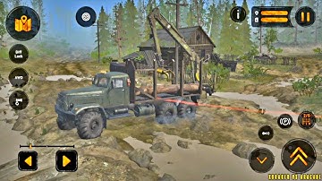 MudRunner Mobile - Forest Crane Driving Walkthrough Part 3 Gameplay ( androi, ios )