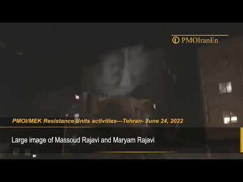 Resistance units project images of Massoud Rajavi and Maryam Rajavi in Tehran & Shiraz