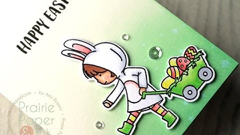 Neat & Tangled Cottontail Cuties | Copics | AmyR 2017 Easter Card Series #7