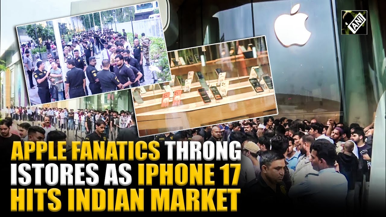 People queue up outside Apple store in Mumbai to grab iPhone 17 as new ...