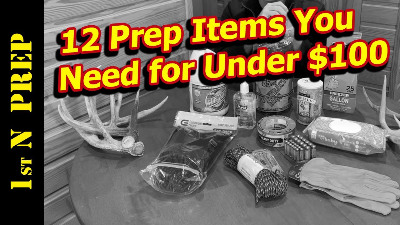 Items You Need if SHTF. The $100 Prepper challenge - YouTube