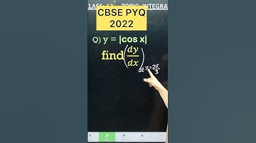 If y = |cosx | ,find dy/dx #cbse2026 #maths #class12maths #cbse #cbse2026 #maths #cbse #class12maths