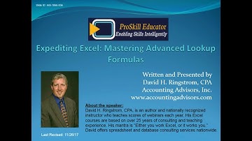 Excel Lookup Functions : Part 2 (Advance  Formulas and Functions)